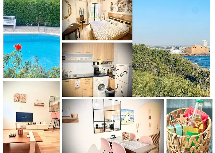 Ibiscus Apt With Pool, Walk To Beach, Harbour,Kato Paphos