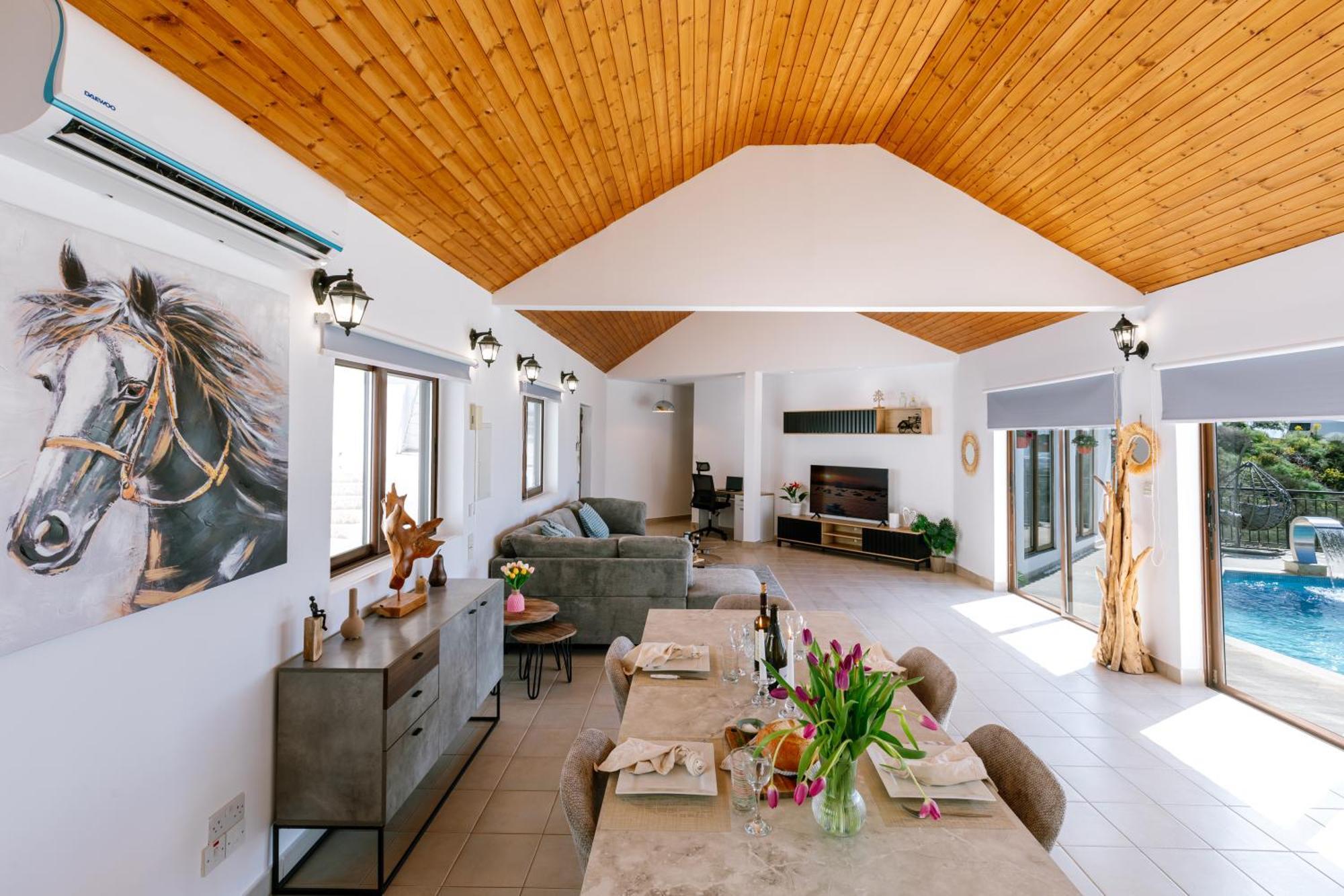 Dream Villa In Tala With Private Pool, Sea & Mountain Views & Garden Retreat