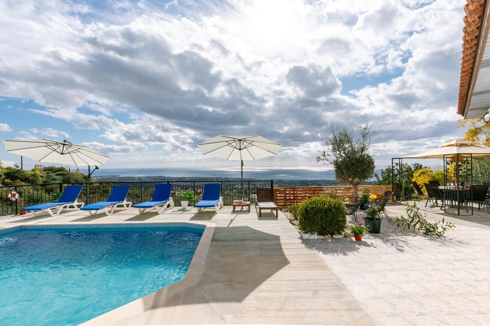 Dream Villa In Tala With Private Pool, Sea & Mountain Views & Garden Retreat Holiday home