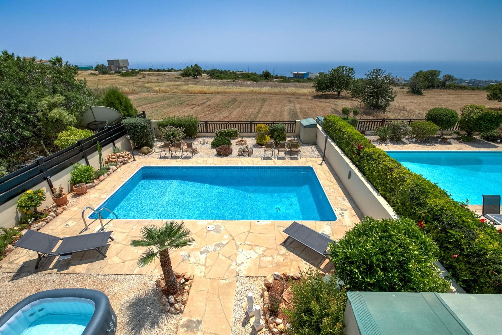 Villa Seaview In Peyia | Private Pool & Jacuzzi By Vichy Holidays Paphos
