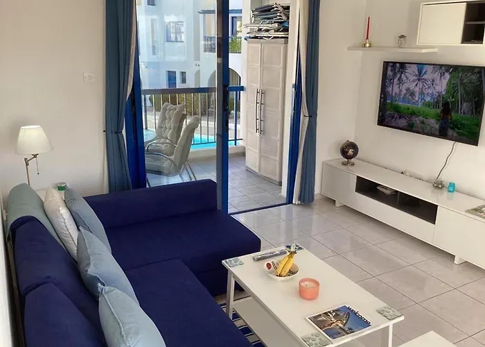Paphos Blue Tasteful Apartment Complex Pool View