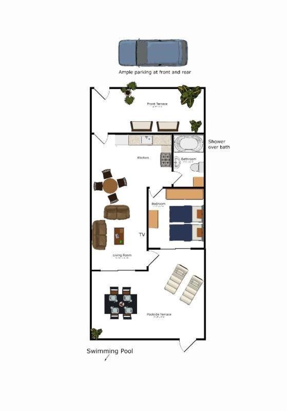 Poolside Ground Floor - B105 Walnut Grove Apartment Paphos